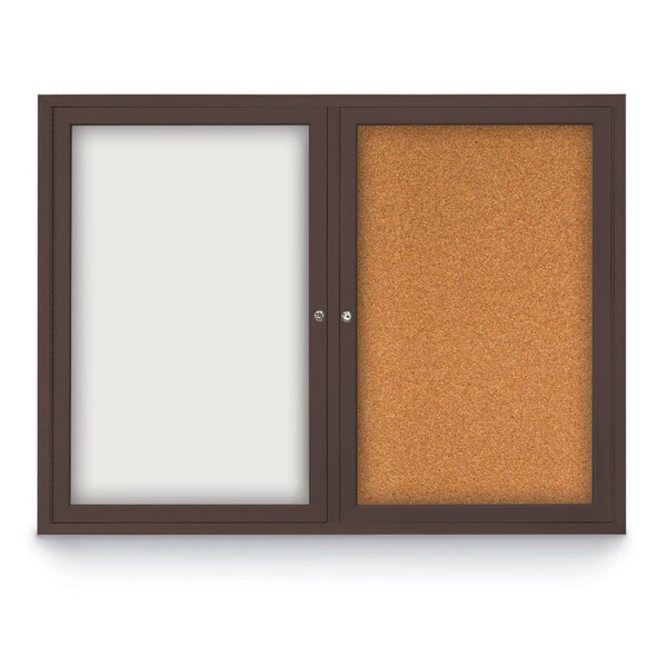 Corkboard, Med Grey /Black, 48" x 36"